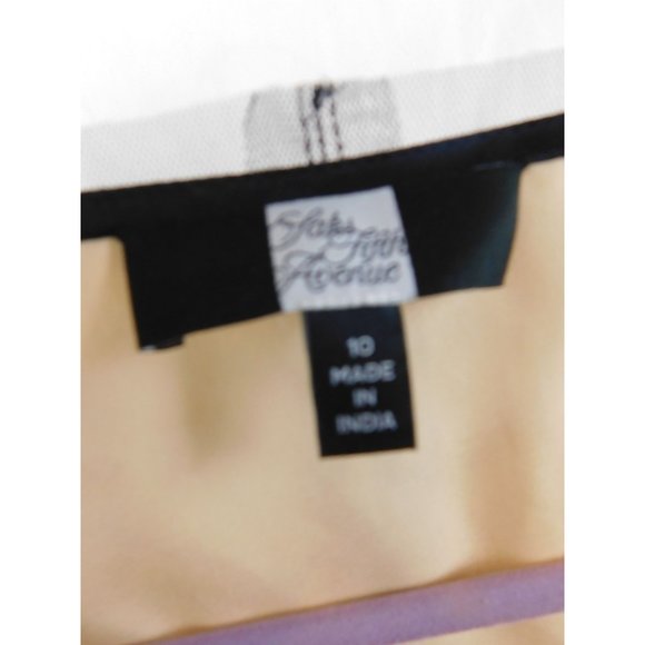 Saks Fifth Avenue Womens Sleeveless Black Net Beaded Sequins Top Size 10 - Picture 3 of 7